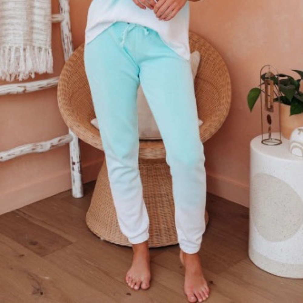 Tie-dye Green Cotton Blend Loungewear Set - Picture 2 of 6